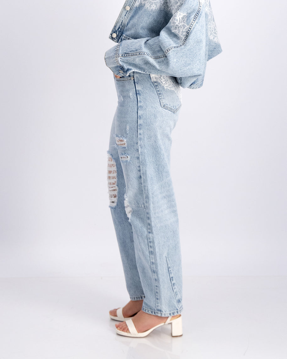 Pantalón LACE DENIM