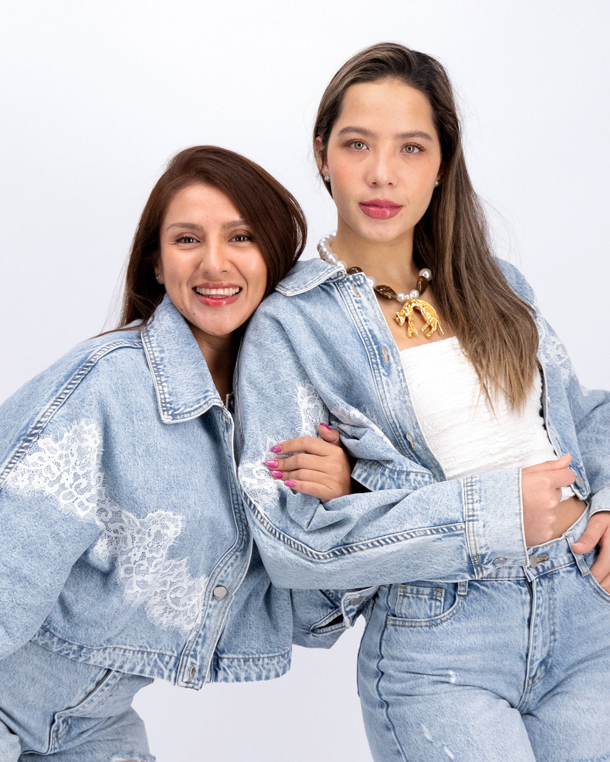 Chamarra LACE DENIM